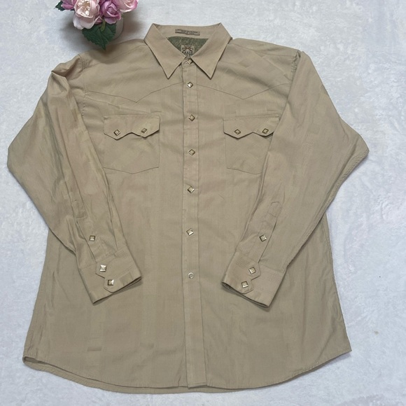 MAXINI VINTAGE Size XL Diamond Snap Front Cowboy Western Shirt